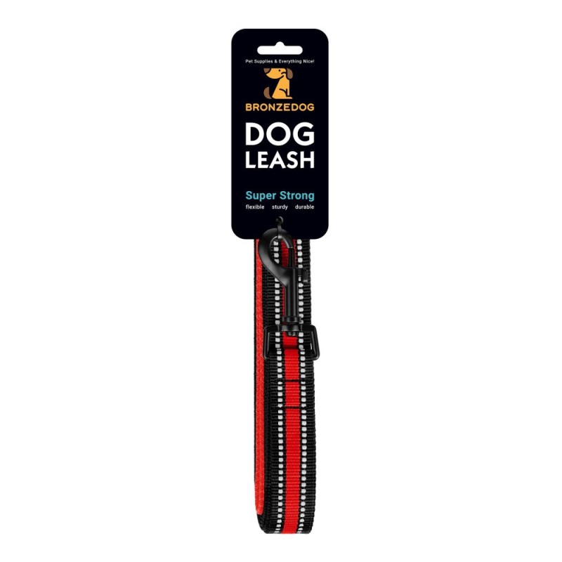 Bronzedog Mesh Поводок для собак 2 в 1 красный