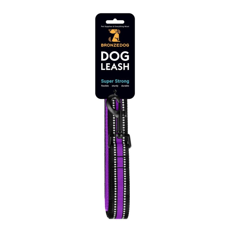 Bronzedog Mesh Поводок для собак 2 в 1 фиолетовый