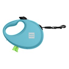 Collar WAUDOG R-leash Поводок-рулетка для собак с контейнером для пакетов голубая