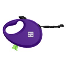 Collar WAUDOG R-leash Поводок-рулетка для собак с контейнером для пакетов фиолетовая