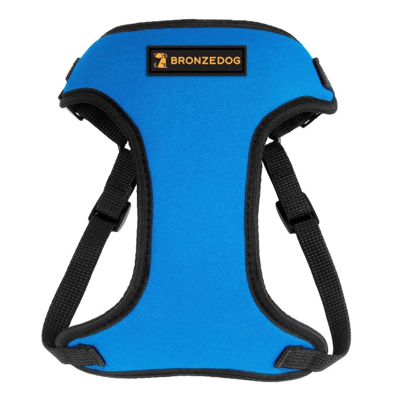 Bronzedog Sport Шлея для собак мелких пород Неопрен 3D голубая