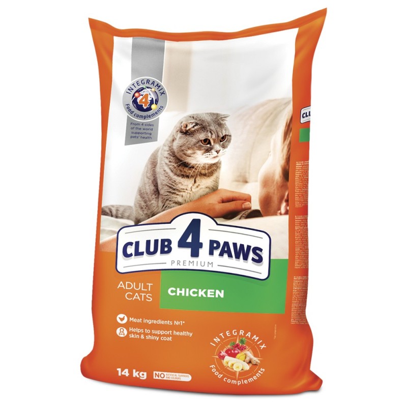 Club 4 Paws Premium Adult Chicken Сухий корм для дорослих кішок з куркою