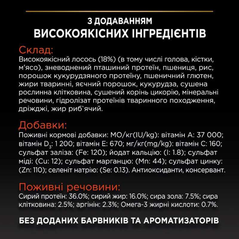 Pro Plan Adult Vital Functions Salmon Сухой корм для взрослых кошек с лососем
