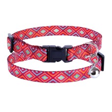 Bronzedog Urban Ошейник для кошек гуцульский нейлоновый с пластиковой пряжкой красный