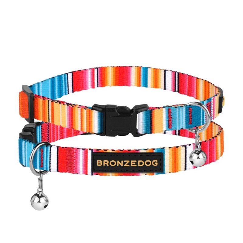 Bronzedog Urban West Ошейник для кошек нейлоновый с пластиковой пряжкой