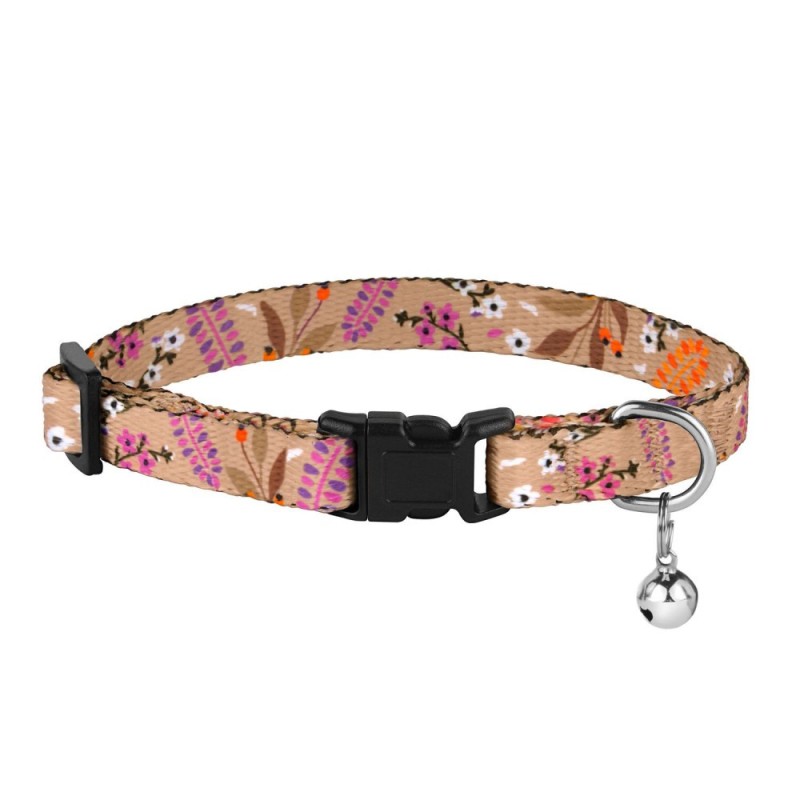 Bronzedog Urban Ошейник для кошек с пластиковой застежкой цветы
