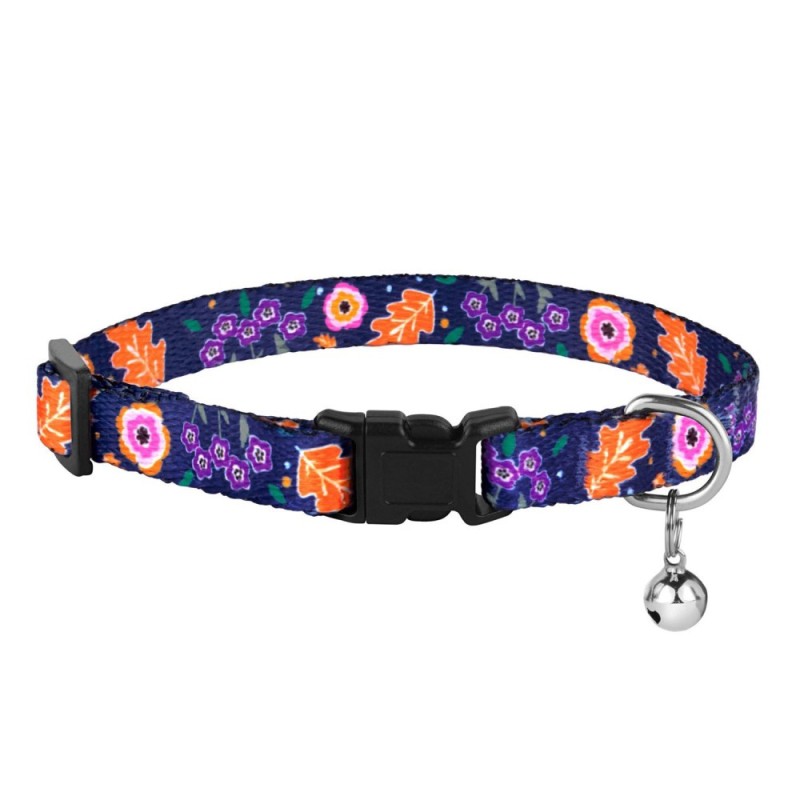 Bronzedog Urban Ошейник для кошек с пластиковой застежкой цветы