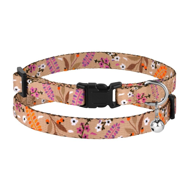 Bronzedog Urban Ошейник для кошек с пластиковой застежкой цветы