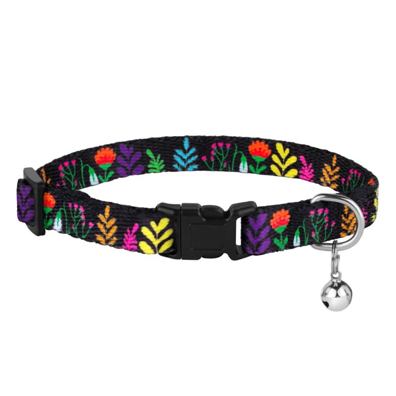 Bronzedog Urban Ошейник для кошек с пластиковой застежкой цветы