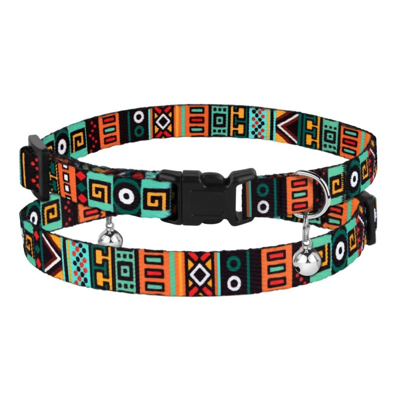 Bronzedog Urban Ошейник для кошек с пластиковой застежкой этнический