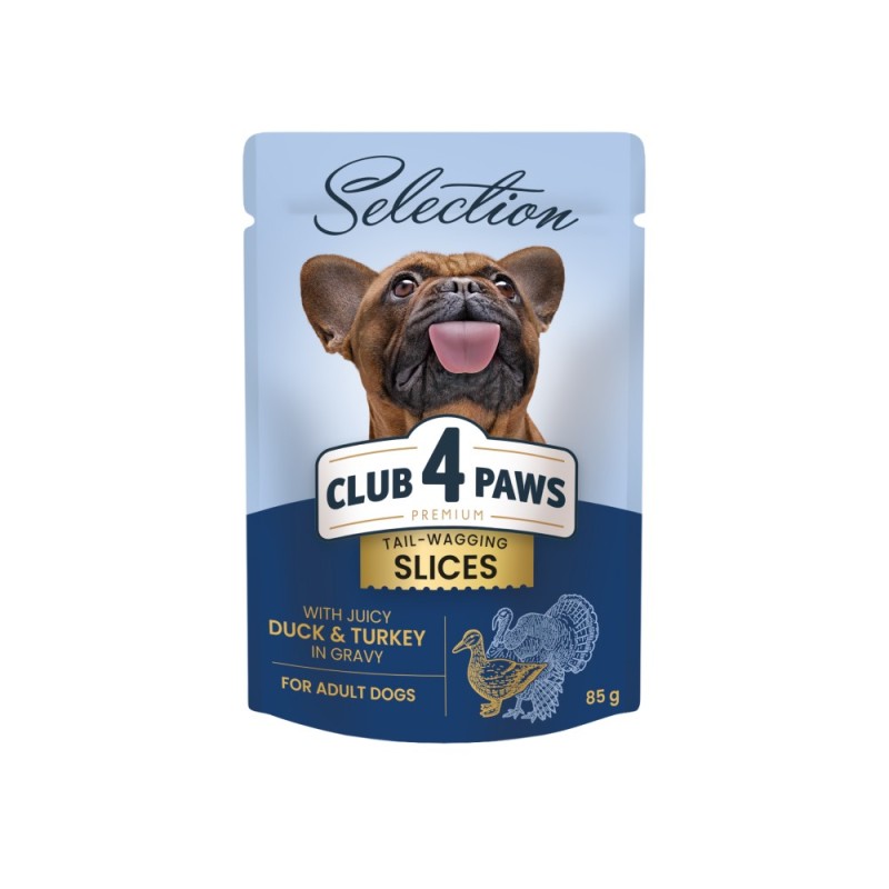 Club 4 Paws Premium Selection Консерви для дорослих собак дрібних порід з качкою та індичкою в соусі
