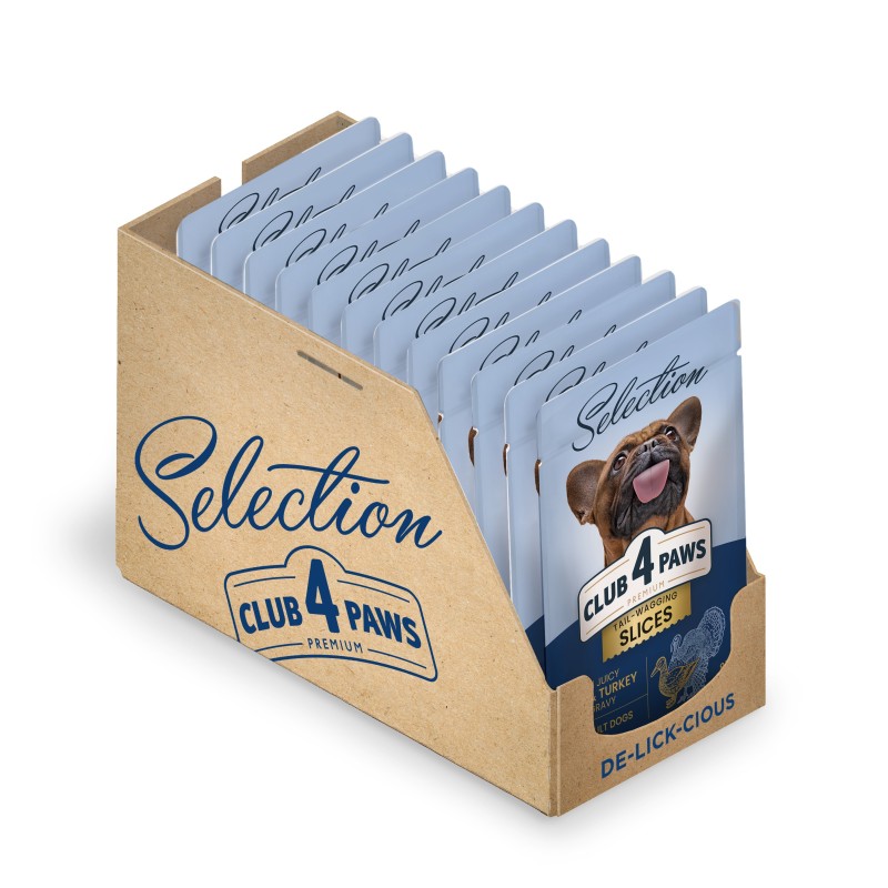 Club 4 Paws Premium Selection Консерви для дорослих собак дрібних порід з качкою та індичкою в соусі