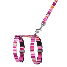 Bronzedog Urban West Шлея с поводком для кошек и мелких собак фиолетовая