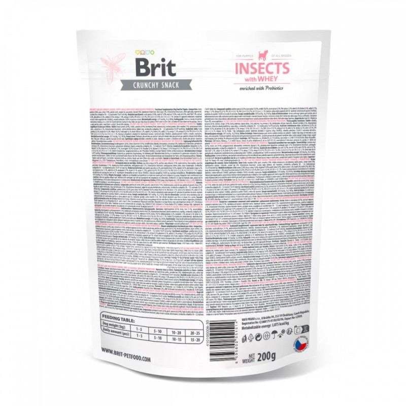 Brit Care Dog Crunchy Cracker Puppy Insects with Whey Ласощі для цуценят з комахами та сироваткою