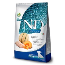 Farmina N&D Grain Free Ocean Cod Pumpkin & Cantaloupe Melon Puppy Mini Сухой корм для щенков мини пород с треской , тыквой и дыней