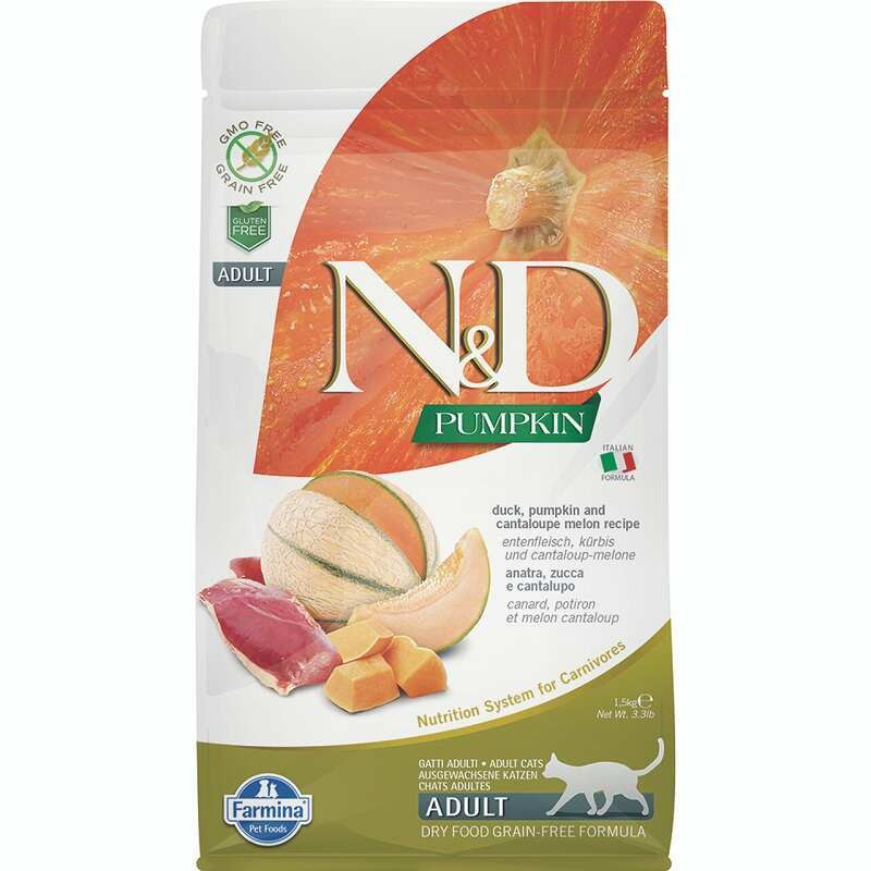Farmina N&D Gгain Free Pumpkin Duck & Cantalupe Adult Сухой корм для кошек с уткой и тыквой