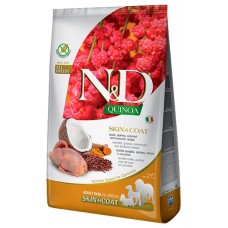 Farmina N&D Grain Free Quinoa Skin & Coat Quail Adult Medium & Maxi Сухой корм для собак средних и крупных пород с перепелкой , кокосом и куркумой