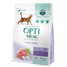 Optimeal Cat Adult Hairball Control Duck Сухой корм для взрослых кошек с эффектом выведения шерсти с уткой
