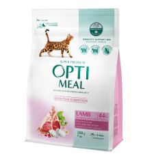 Optimeal Cat Adult Lamb Сухой корм для взрослых кошек с чувствительным пищеварением с ягненком