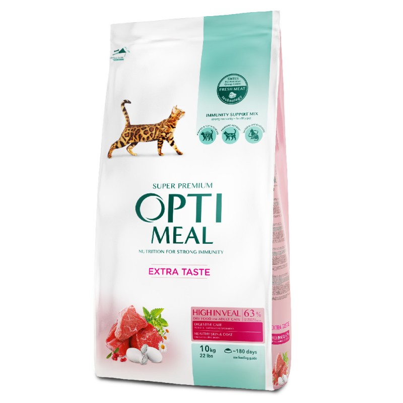 Optimeal Cat Adult High in Veal Сухой корм для взрослых кошек с телятиной