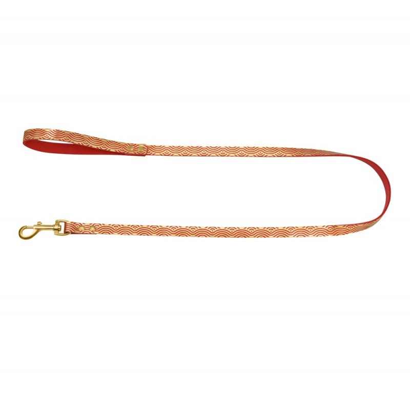 Bronzedog Classic Поводок для собак волна красный