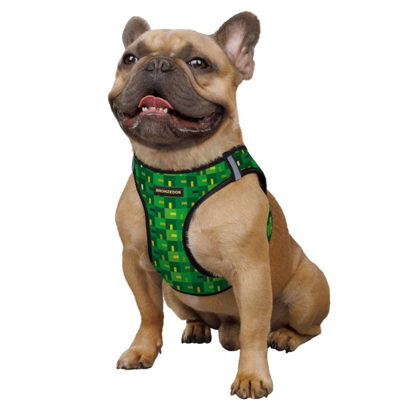 Bronzedog Sport Vest Шлея для собак пиксель