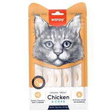 Wanpy Creamy Lickable Treats Chicken & Crab Лакомства для кошек жидкое курица и краб