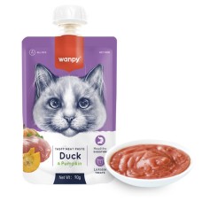 Wanpy Duck & Pumkin Жидкий корм для кошек крем-суп с уткой и тыквой