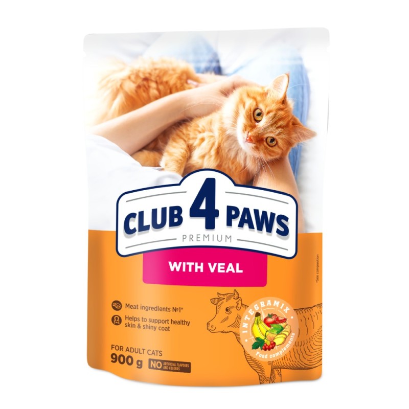 Club 4 Paws Premium Adult Veal Сухий корм для дорослих кішок з телятиною