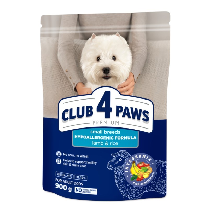 Club 4 Paws Premium Adult Small Breeds Lamb & Rice Сухий корм для дорослих собак дрібних порід з ягнятком та рисом