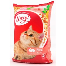 Мяу Сухой корм для взрослых кошек с кроликом