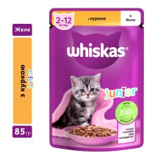 Whiskas Junior Консервы для котят с курицей в желе