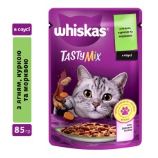 Whiskas TastyMix Консервы для взрослых кошек с ягненком, курицей и морковью
