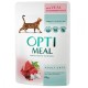 Optimeal Cat Adult Консервы для взрослых кошек с телятиной в клюквенном соусе