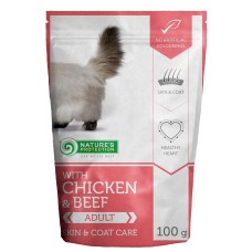 Nature's Protection Cat Adult Skin & Coat Care Chicken & Beef Консервы для взрослых кошек с курицей и говядиной