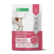 Nature's Protection Dog Adult Skin & Coat with Chicken & Salmon Консервы для взрослых собак для красоты кожи и шерсти с курицей и лососем