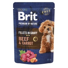 Brit Premium Dog Fillets in Gravy Beef and Carrot Консервы для собак малых пород филе в соусе с говядиной и морковью