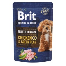 Brit Premium Dog Fillets in Gravy Chicken and Green Peas Консервы для собак малых пород филе в соусе с курицей и горошком